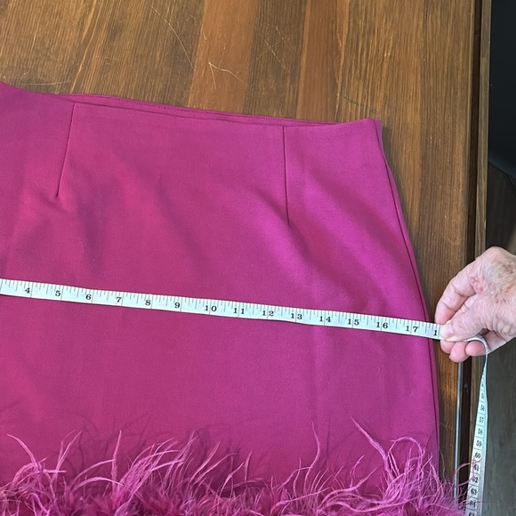 HYFVE SHORT FLIRTY FUN SKIRT  SIZE M FEATHERED  BOTTOM SIDE ZIPPED NWT - Picture 5 of 15